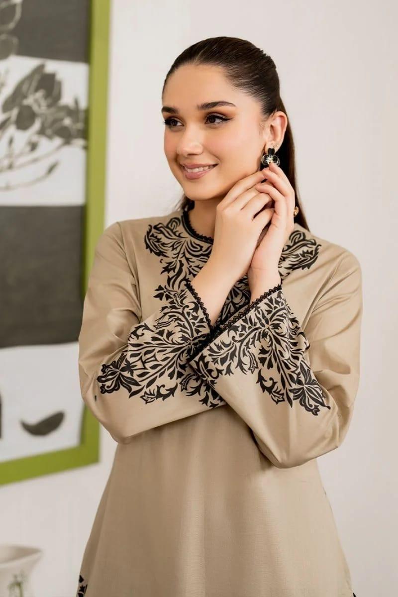 2 Pcs Women's Unstitched Embroidered Suit