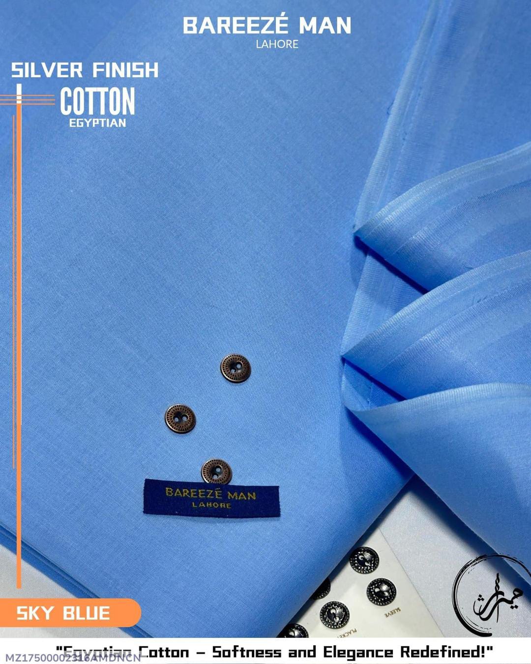 Men’s Unstitched Cotton Plain Suit