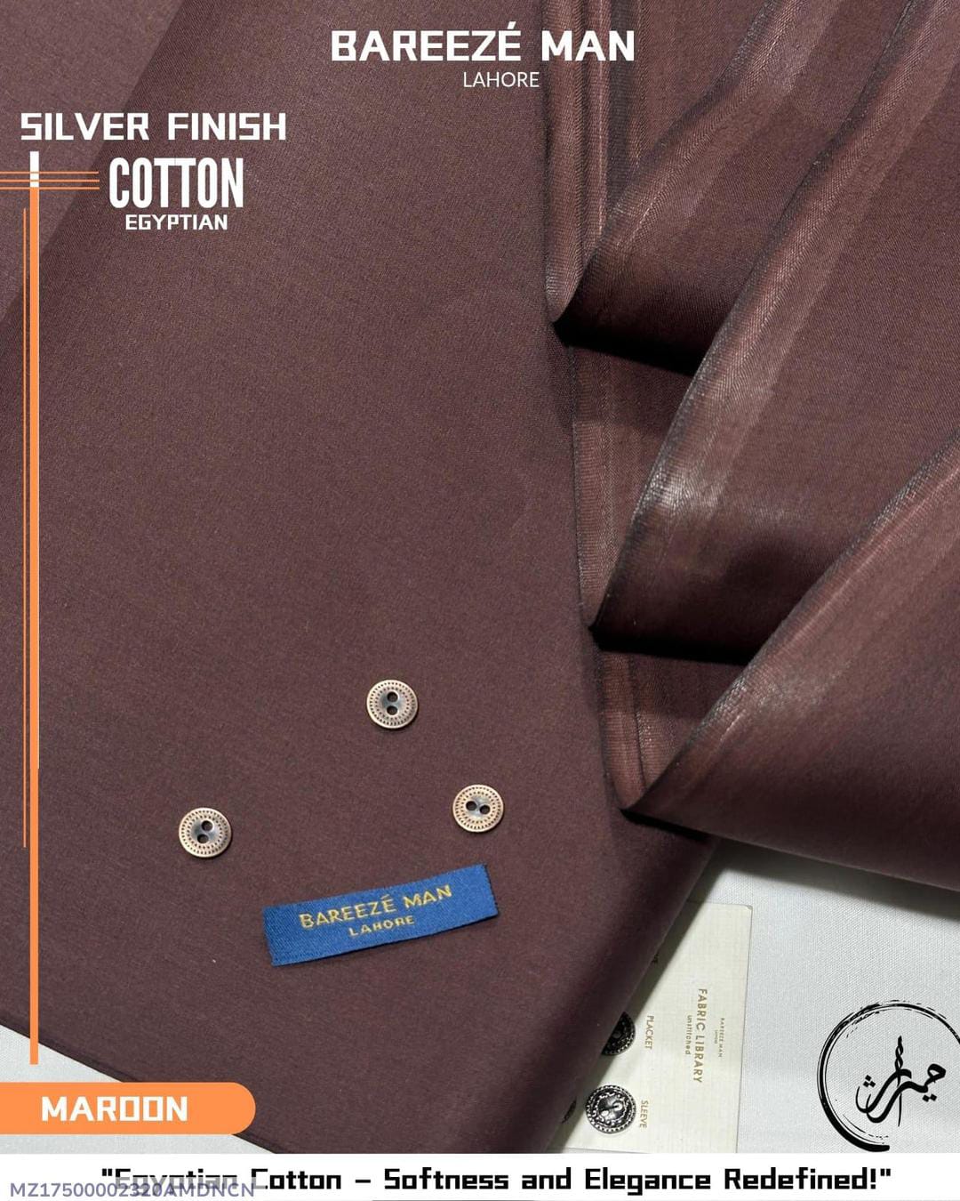 Men’s Unstitched Cotton Plain Suit