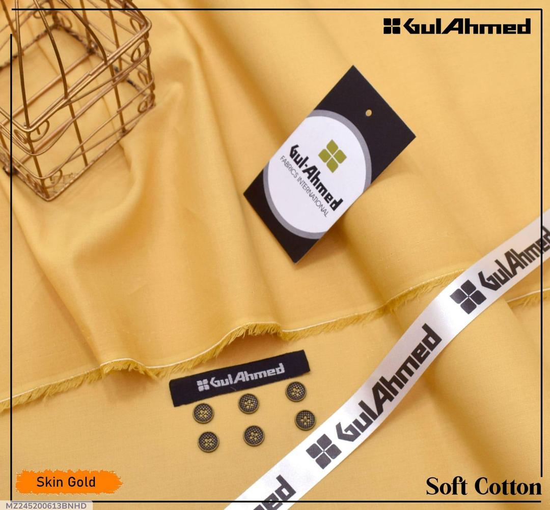 Men’s Unstitched Soft Cotton Plain Suit
