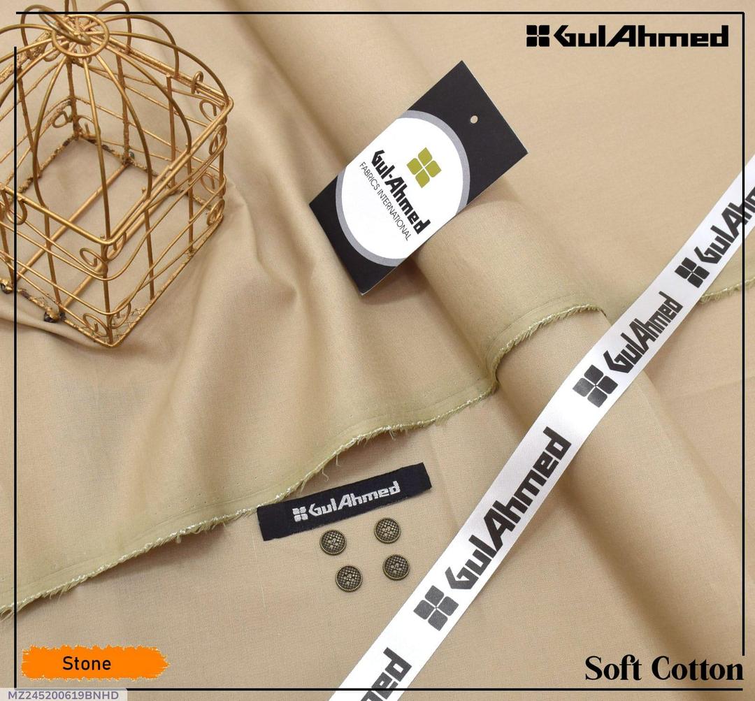 Men’s Unstitched Soft Cotton Plain Suit