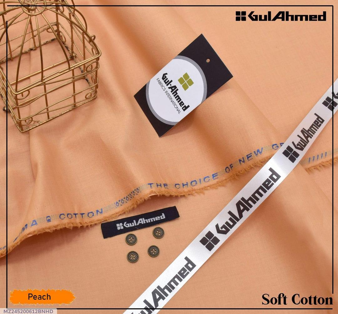Men’s Unstitched Soft Cotton Plain Suit