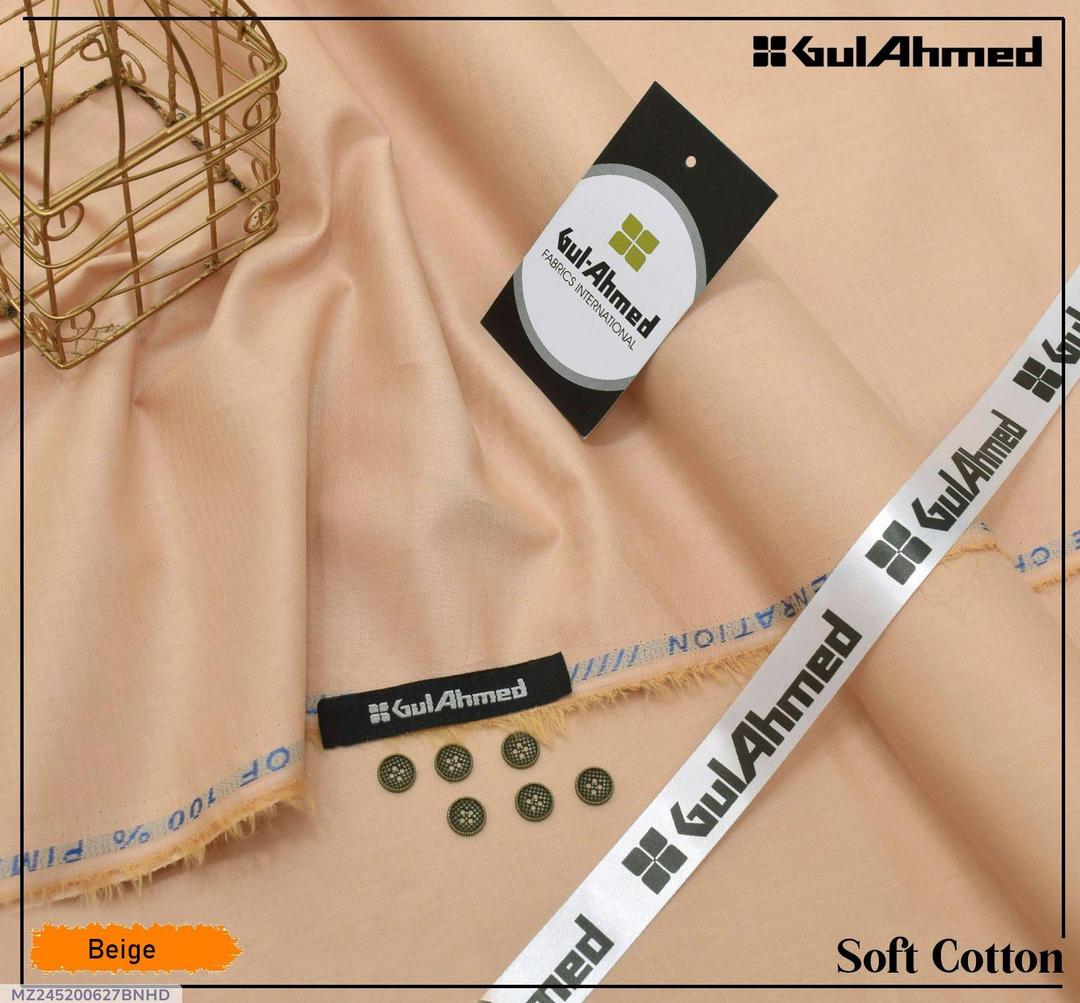Men’s Unstitched Soft Cotton Plain Suit