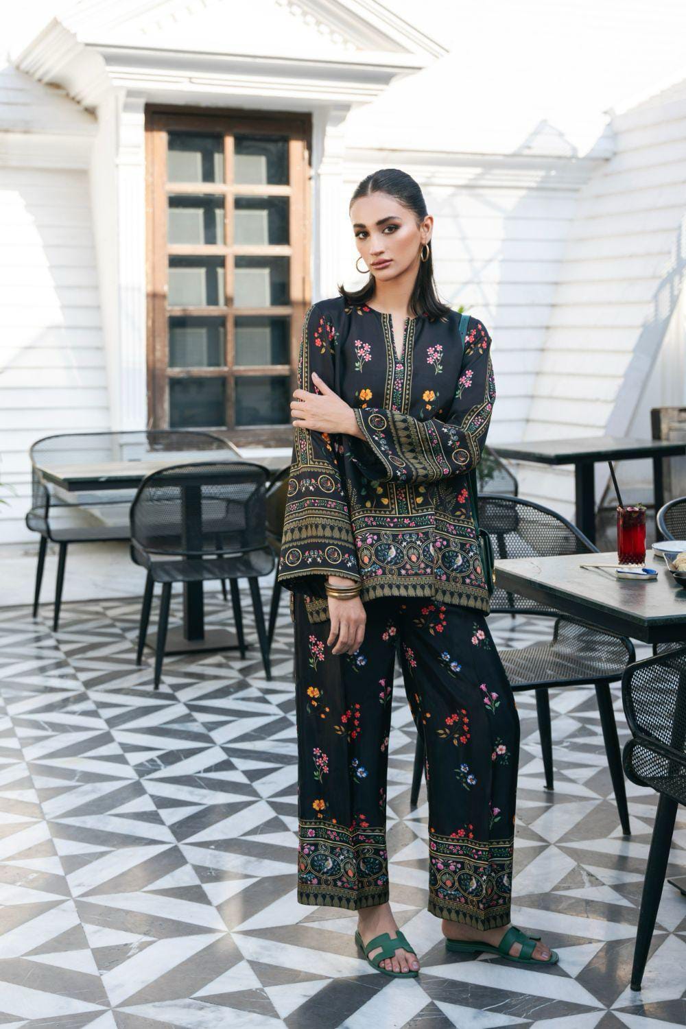 Stylish Printed Lawn Suit for Women - 2 Pcs Set with Cut Work Neckline
