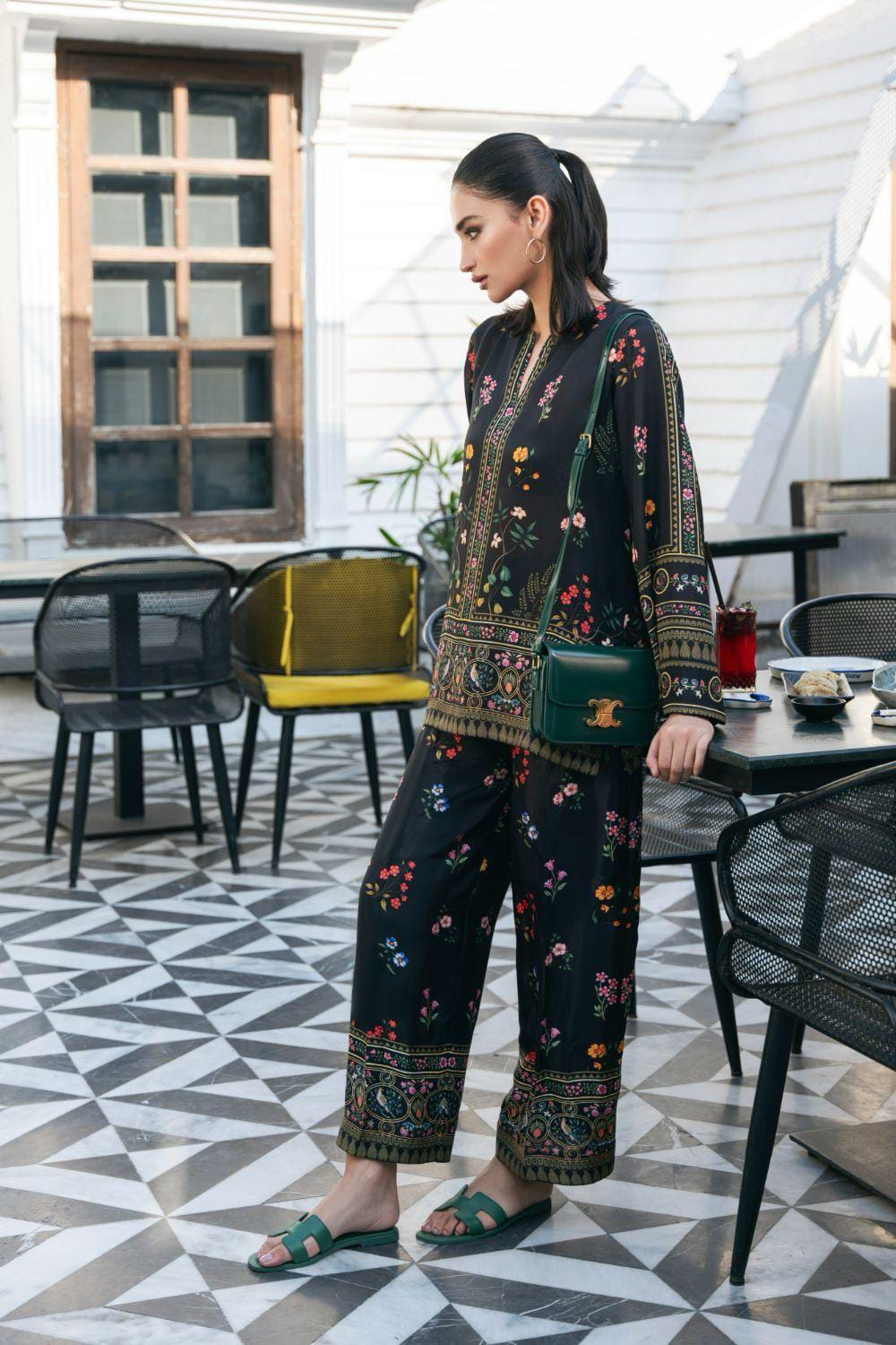 Stylish Printed Lawn Suit for Women - 2 Pcs Set with Cut Work Neckline