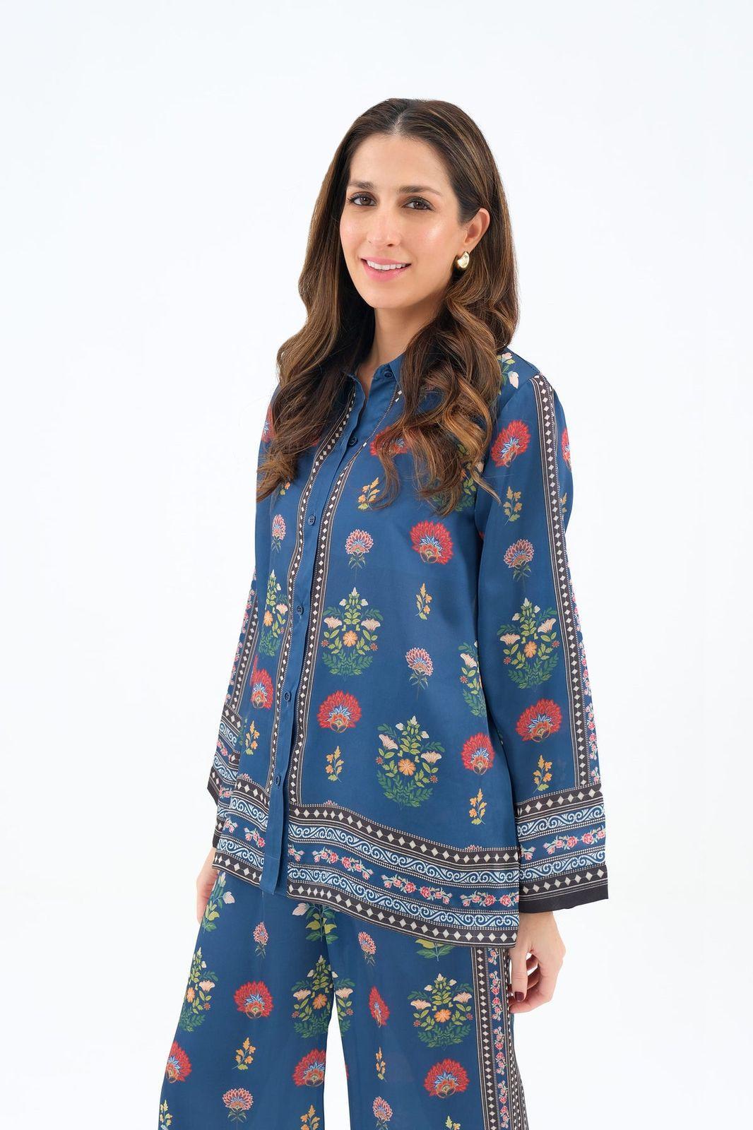 Stylish Printed Lawn Suit for Women - 2 Pcs Set with Cut Work Neckline
