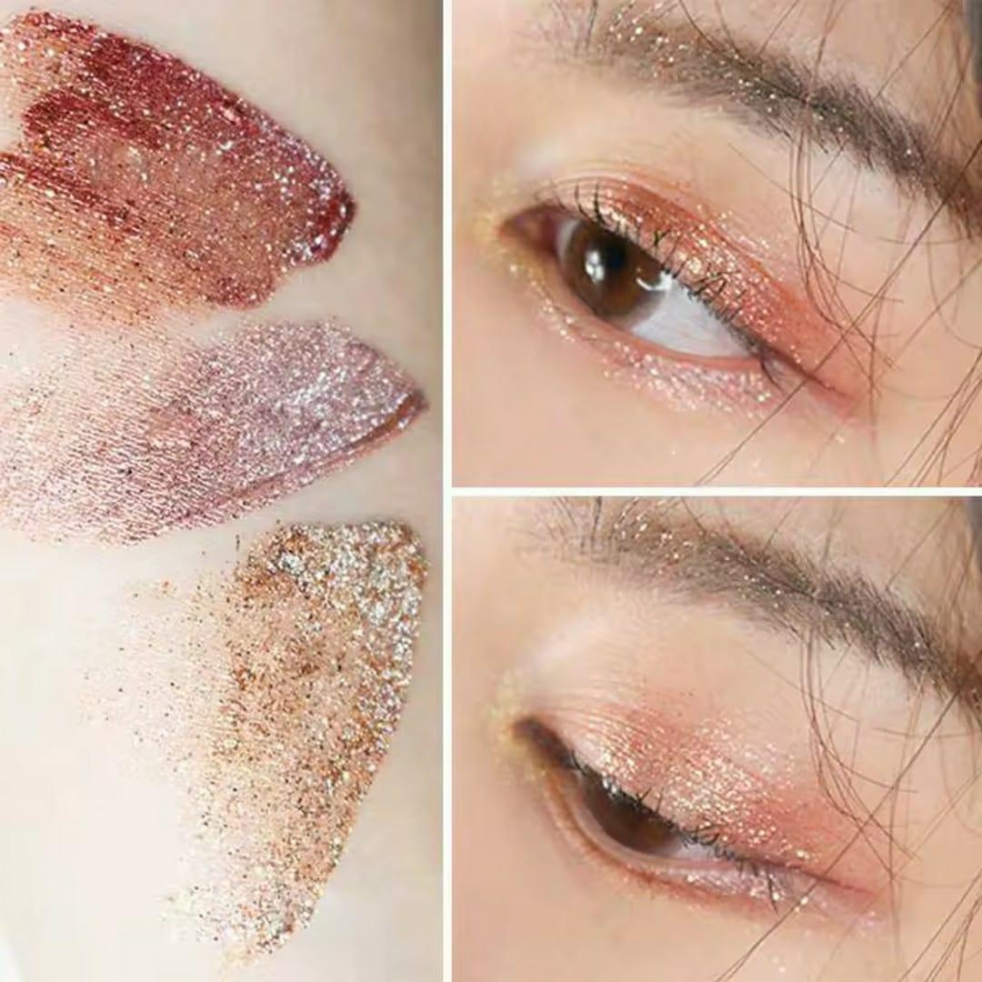 Metallic Shiny Waterproof Glitter Eyeshadow - Pack Of 5