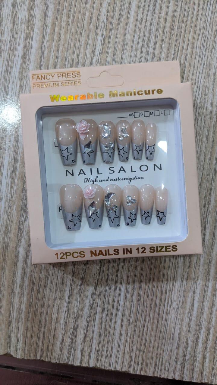 Professional Manicure Fake Nails - Pack of 10 for Endless Creativity