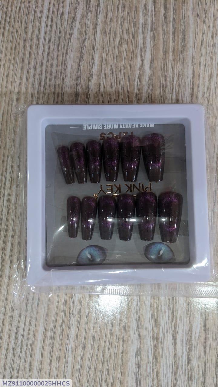 Professional Manicure Fake Nails - 10 Pcs Variety Pack in Bold Colors