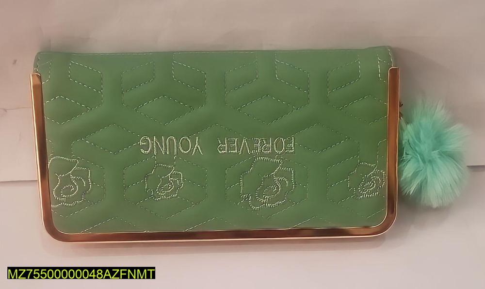 Women Leather Embroidered Clutch