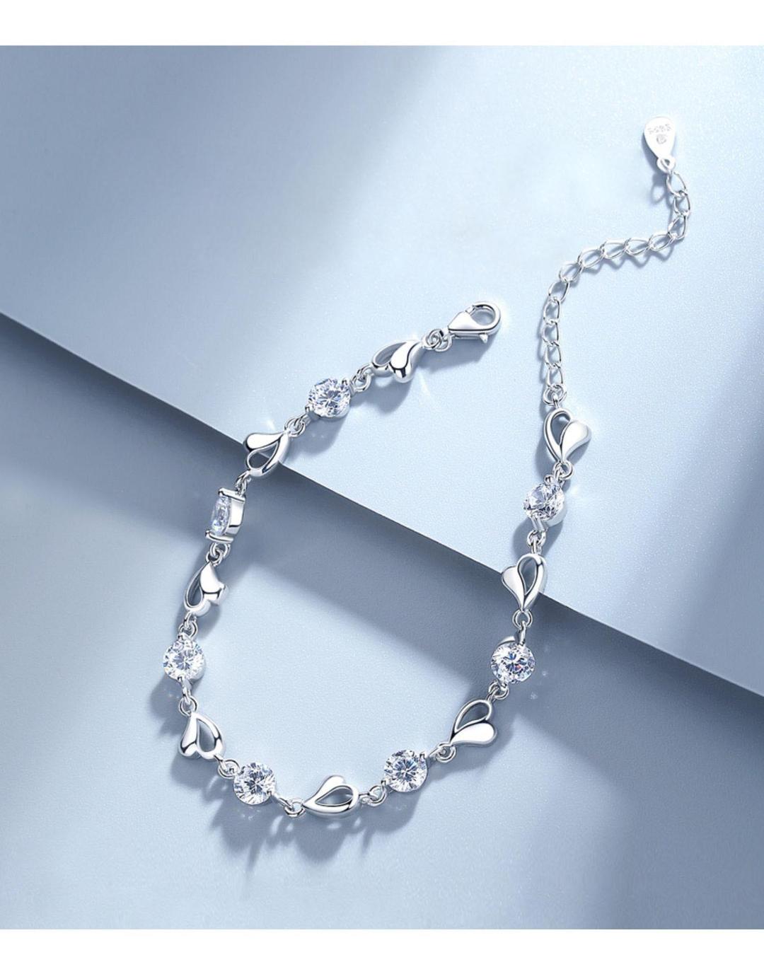 Plated Stone Charm Bracelet