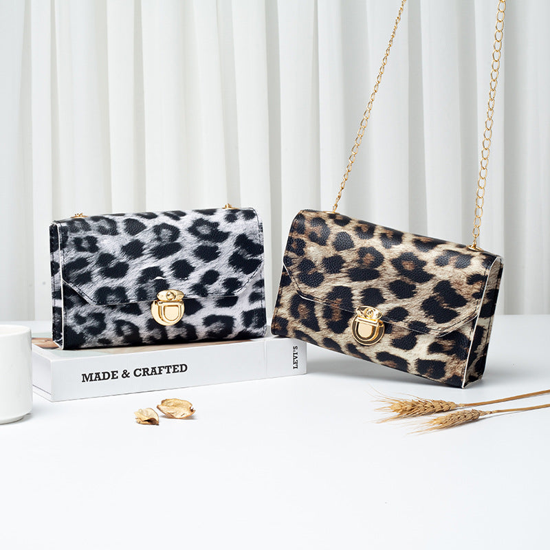 Bag Women's New 2022 Mini Leopard Print Bag Retro Chain Bag Shoulder Crossbody Bag