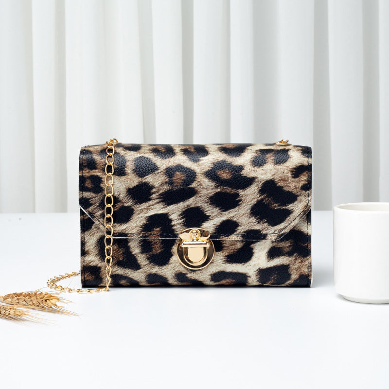 Bag Women's New 2022 Mini Leopard Print Bag Retro Chain Bag Shoulder Crossbody Bag