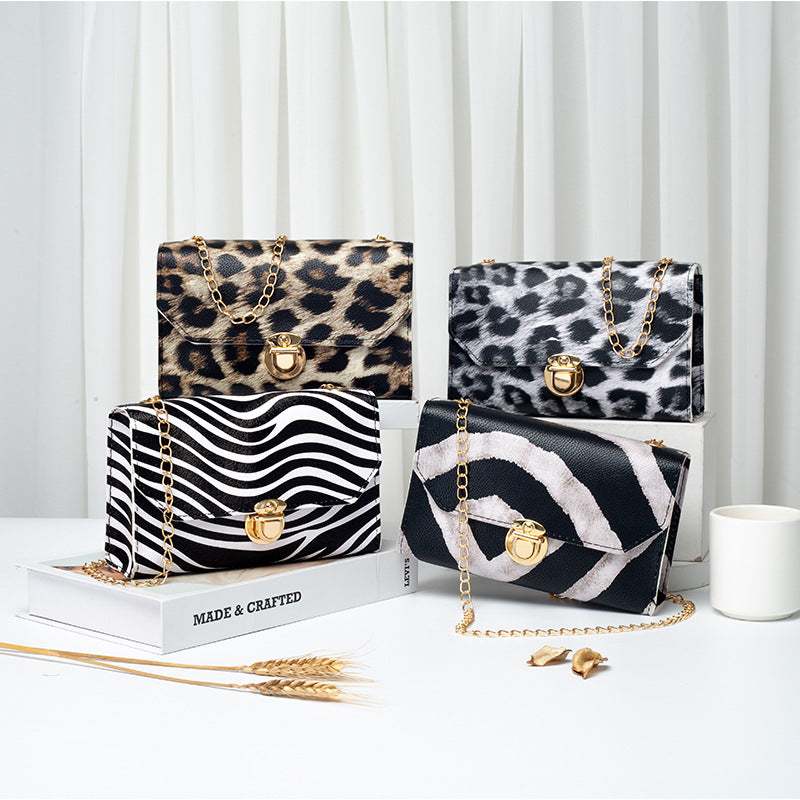 Bag Women's New 2022 Mini Leopard Print Bag Retro Chain Bag Shoulder Crossbody Bag