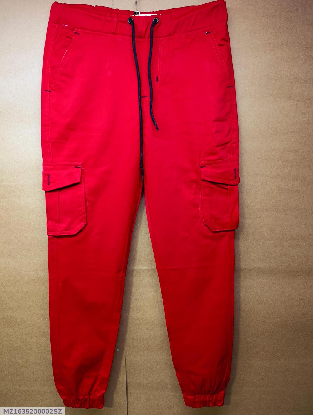 1 Pc Women's Stitched Plain Cargo Pants