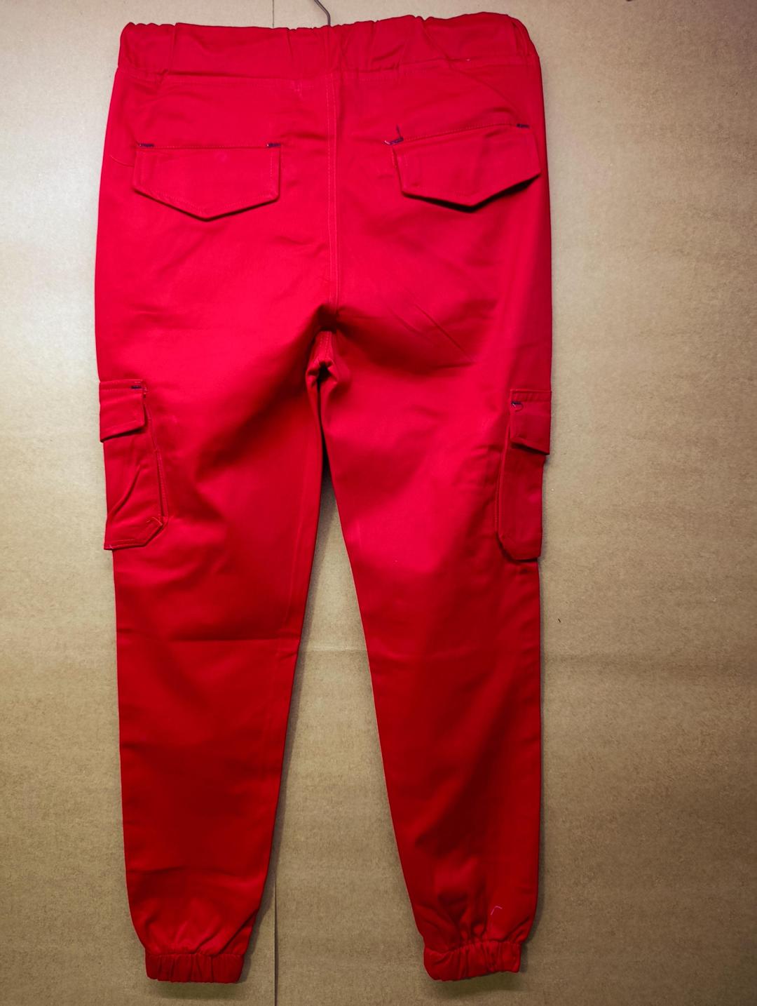 1 Pc Women's Stitched Plain Cargo Pants