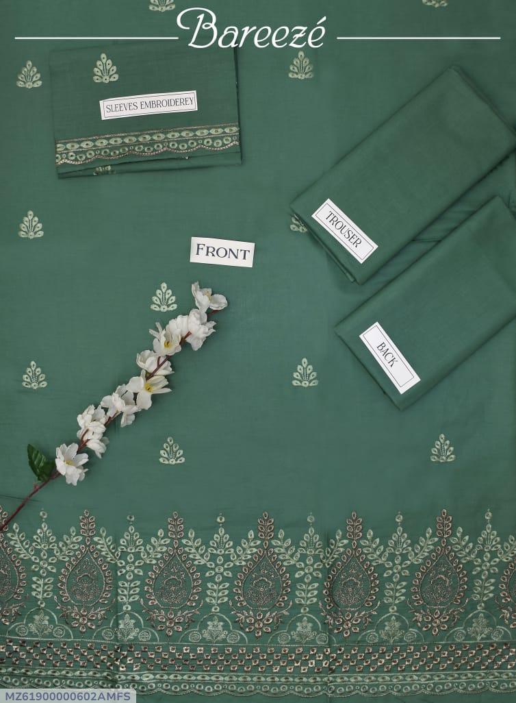 2 Pcs Women's Unstitched Chikankari Embroidered Suit