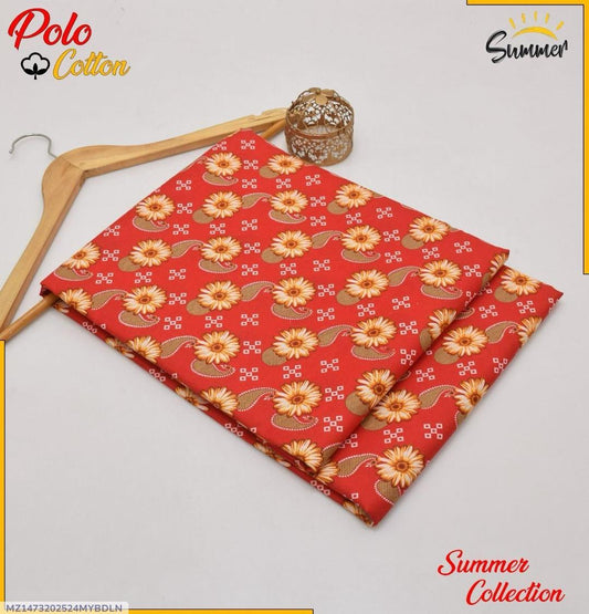 2 Pcs Women's Unstitched Printed Suit