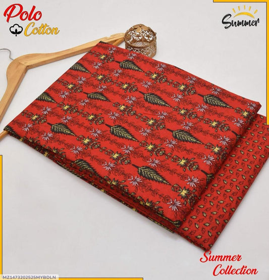 2 Pcs Women's Unstitched Printed Suit