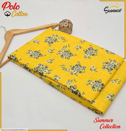 2 Pcs Women's Unstitched Printed Suit