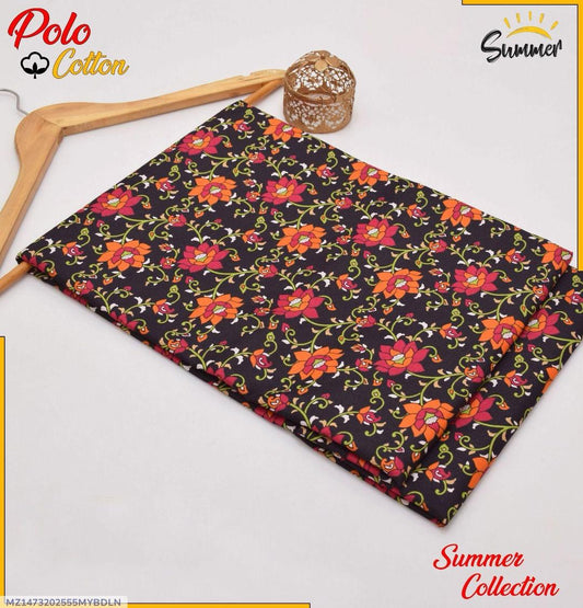 2 Pcs Women's Unstitched Printed Suit