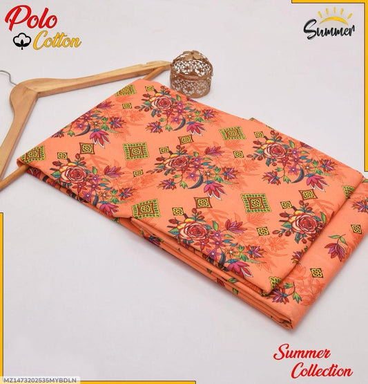 2 Pcs Women's Unstitched Printed Suit