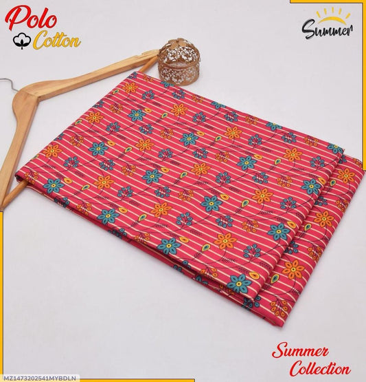 2 Pcs Women's Unstitched Printed Suit