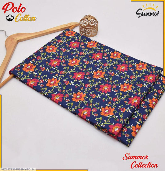 2 Pcs Women's Unstitched Printed Suit