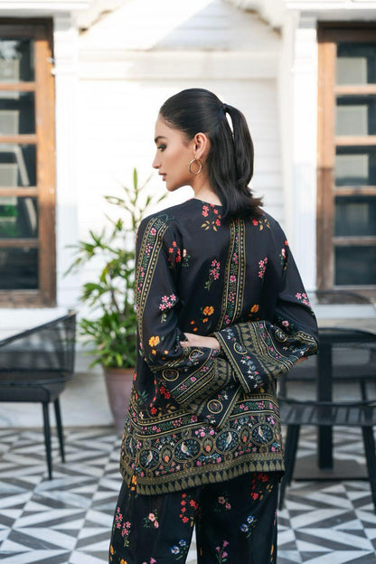 Stylish Printed Lawn Suit for Women - 2 Pcs Set with Cut Work Neckline