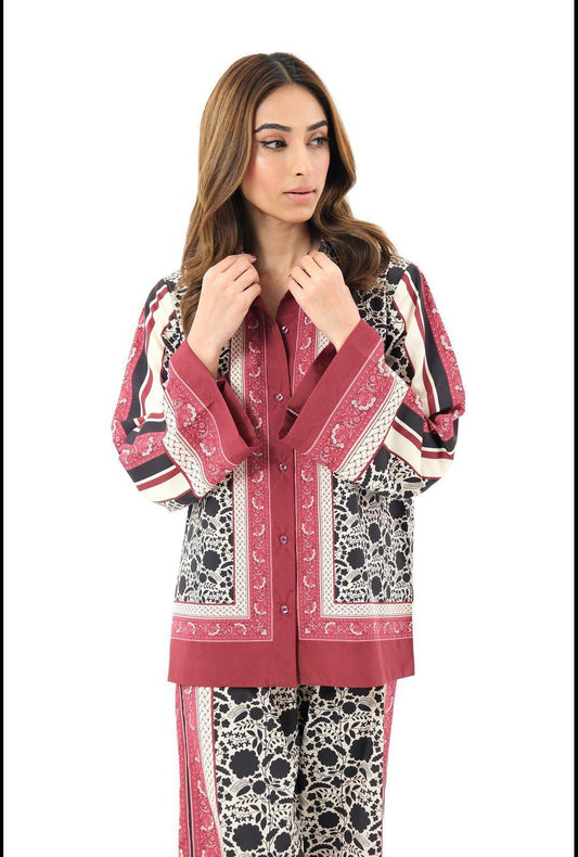 Stylish Printed Lawn Suit for Women - 2 Pcs Set with Cut Work Neckline