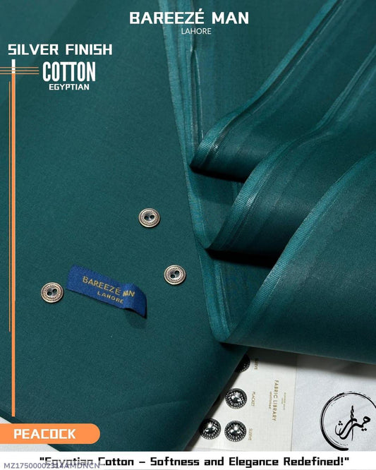 Men’s Unstitched Cotton Plain Suit