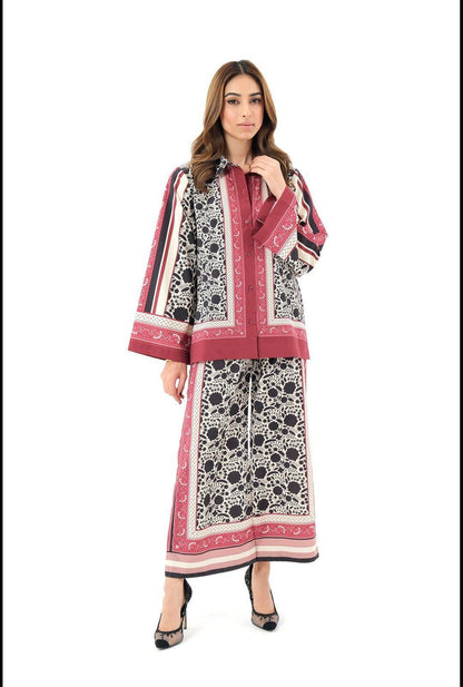 Stylish Printed Lawn Suit for Women - 2 Pcs Set with Cut Work Neckline