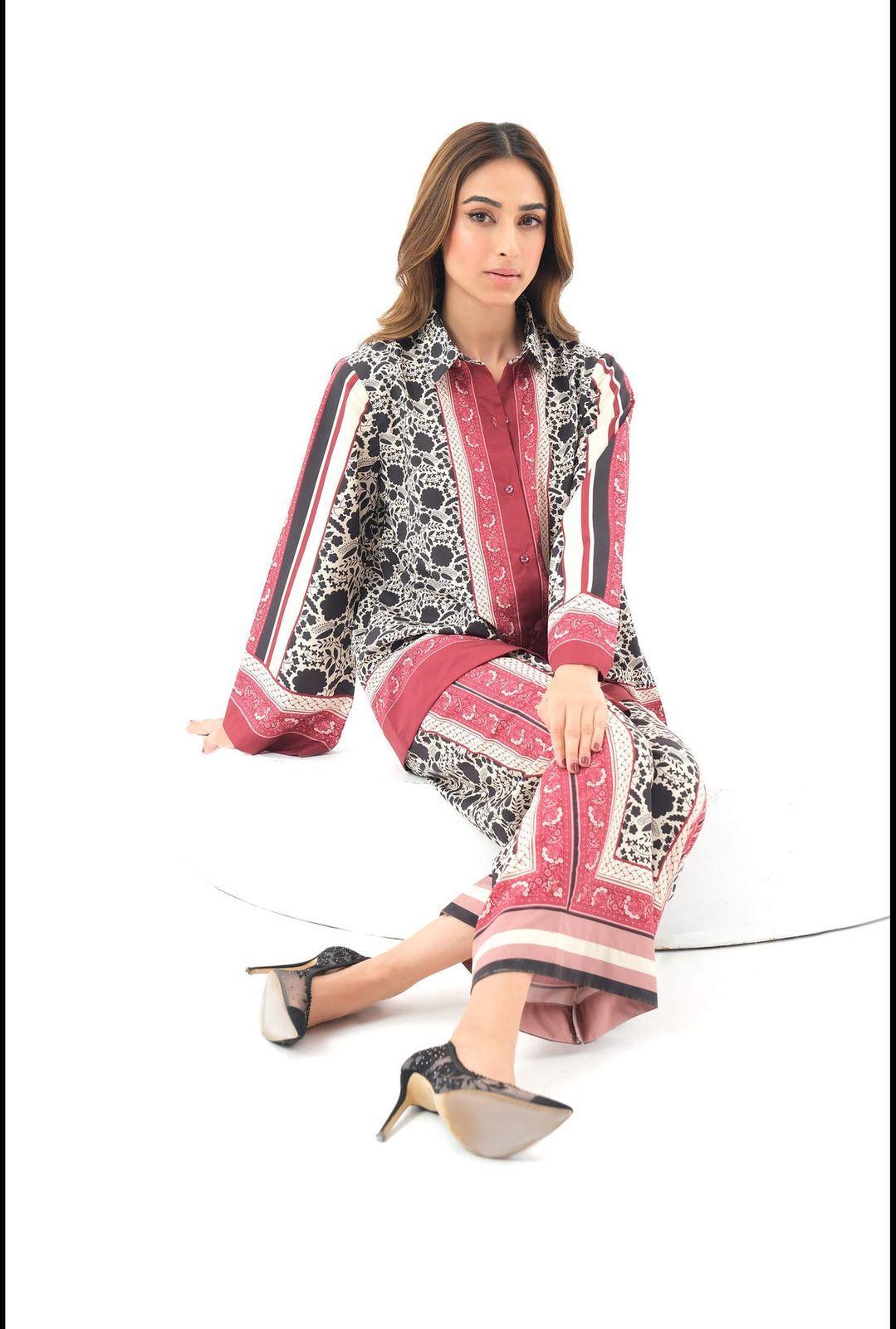 Stylish Printed Lawn Suit for Women - 2 Pcs Set with Cut Work Neckline