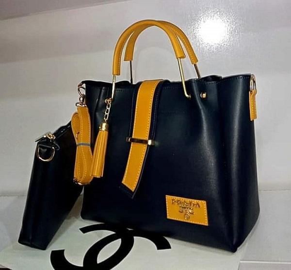 Girl's PU Leather Embellished Hand Bag Set