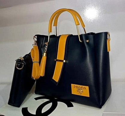 Girl's PU Leather Embellished Hand Bag Set