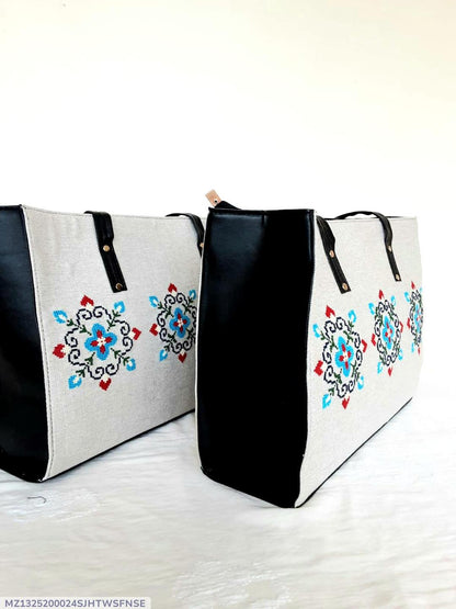 Women's Cotton Embroidered Hand Bag