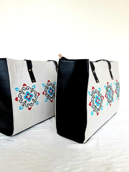 Women's Cotton Embroidered Hand Bag