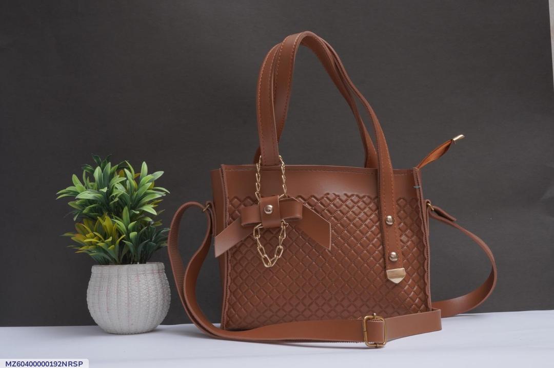 Chic Leather Textured Shoulder Bag for Girls - 1 Pc in Stylish Colors