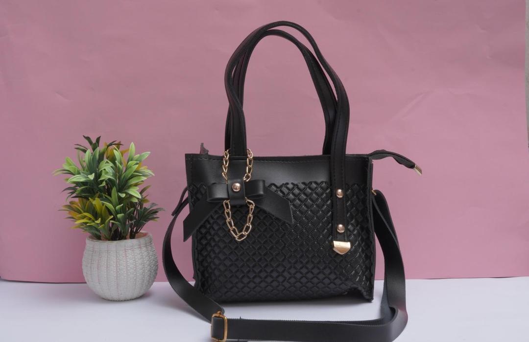 Chic Leather Textured Shoulder Bag for Girls - 1 Pc in Stylish Colors