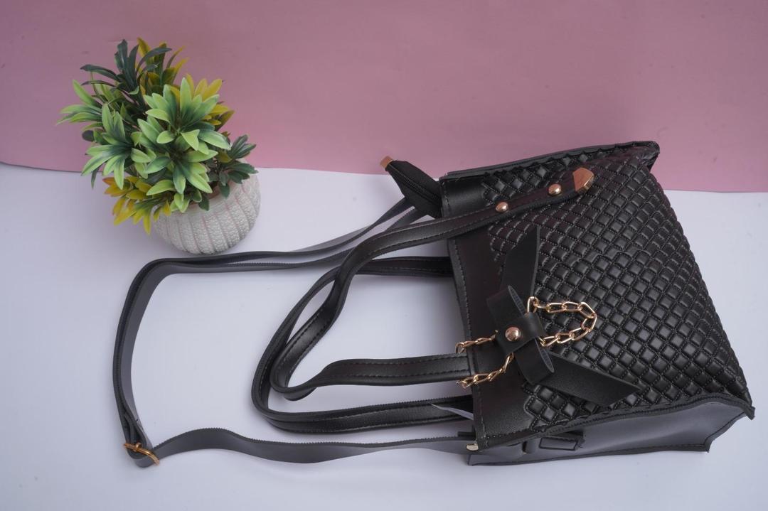 Chic Leather Textured Shoulder Bag for Girls - 1 Pc in Stylish Colors