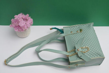 Chic Leather Textured Shoulder Bag for Girls - 1 Pc in Stylish Colors