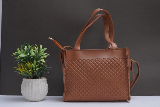 Chic Leather Textured Shoulder Bag for Girls - 1 Pc in Stylish Colors