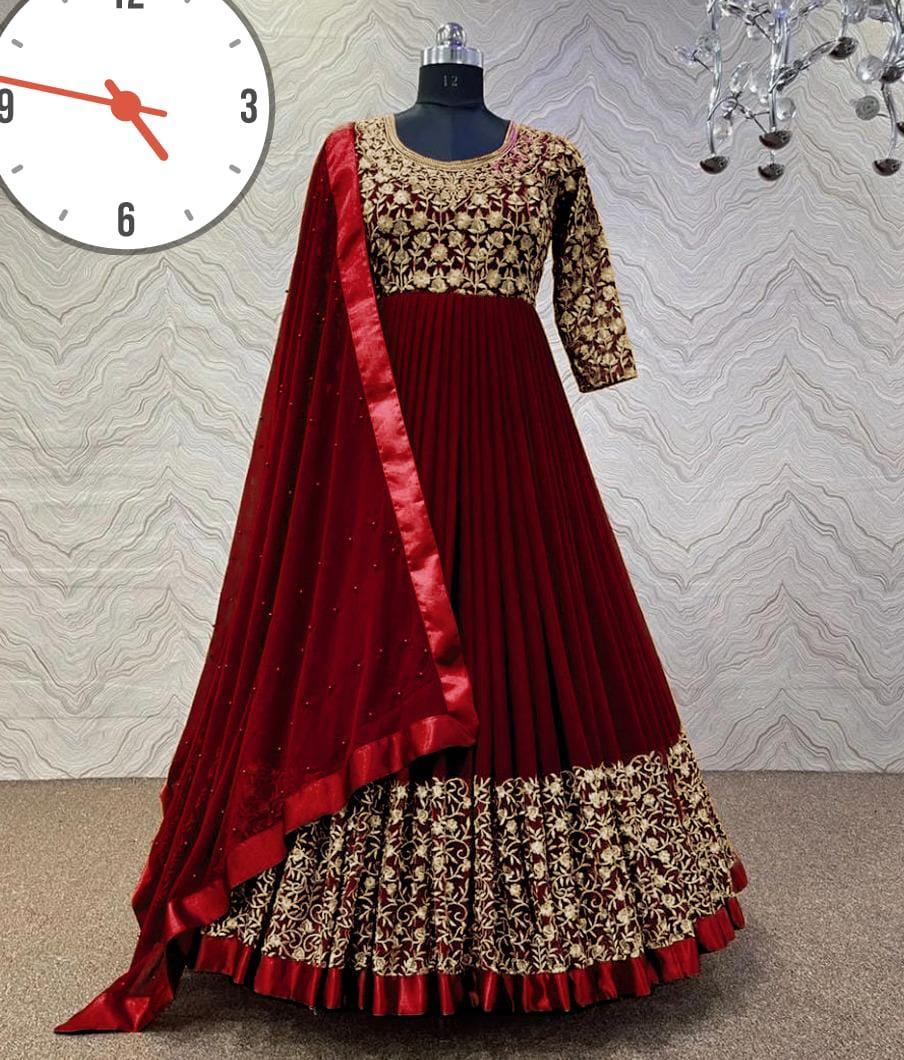 Elegant Black Shamoz Silk Embroidered Maxi Suit - 3 Pcs Set