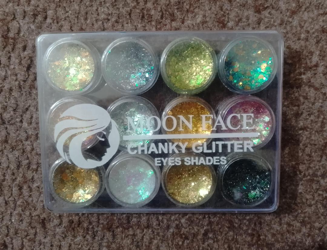 Glitter Shimmer Chunks Eyeshadow - Pack Of 12