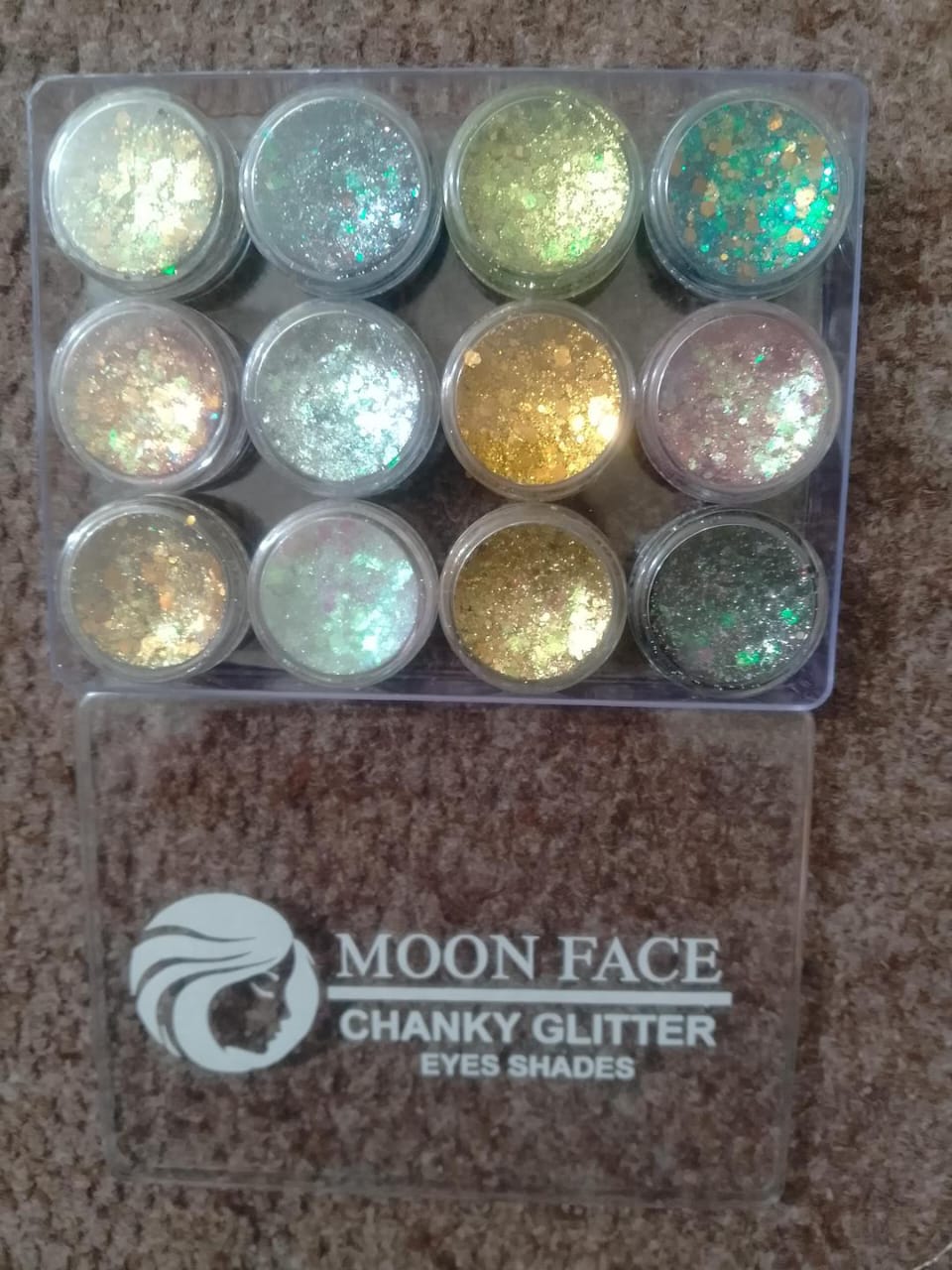 Glitter Shimmer Chunks Eyeshadow - Pack Of 12