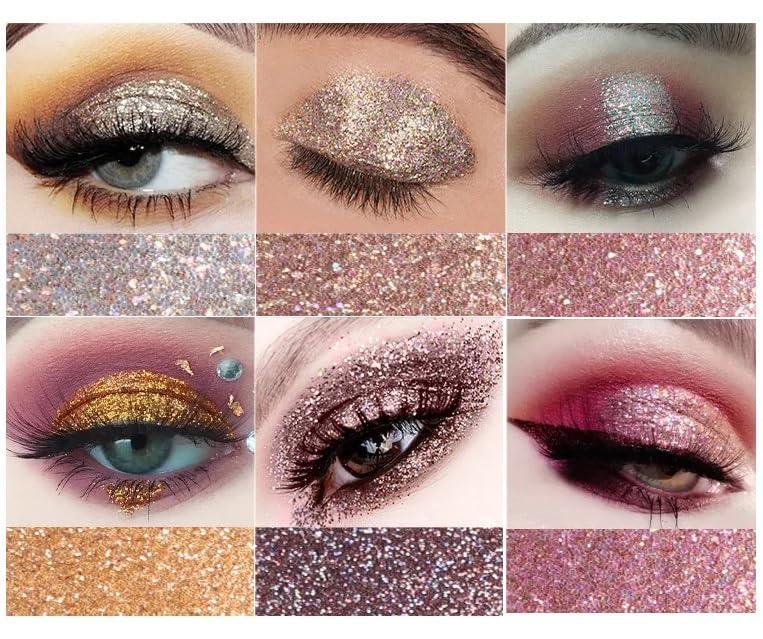 12 Pcs Glitter Shimmer Eyeshadow