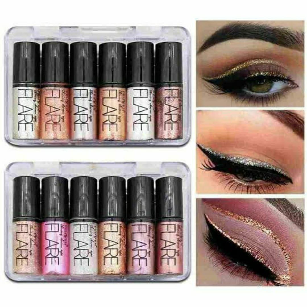 Glitter Liquid Eyeliner - 6 Pcs Sparkling Eye Makeup
