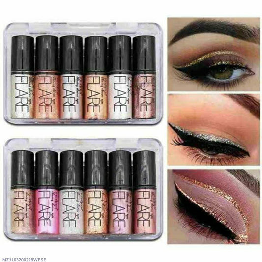 Glitter Liquid Eyeliner - 6 Pcs Sparkling Eye Makeup