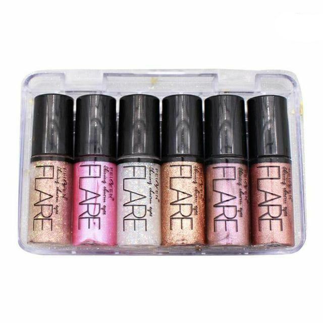 Glitter Liquid Eyeliner - 6 Pcs Sparkling Eye Makeup