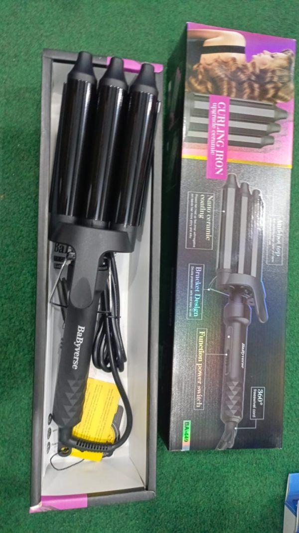 Corded Electric Hair Crimper with Temperature Control for Beachy Waves - 1 Pcs